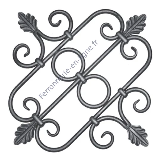 décoration en fer forgé, panneau en fer forgé