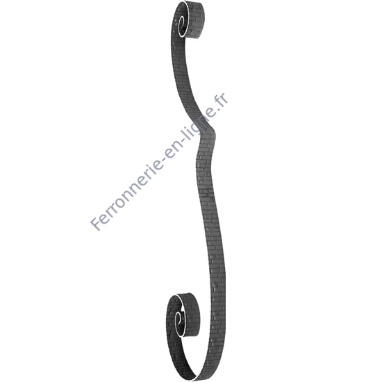 accessoire de ferronnerie, barreau en fer forgé