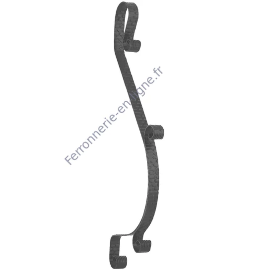 accessoire de ferronnerie, barreau en fer forgé