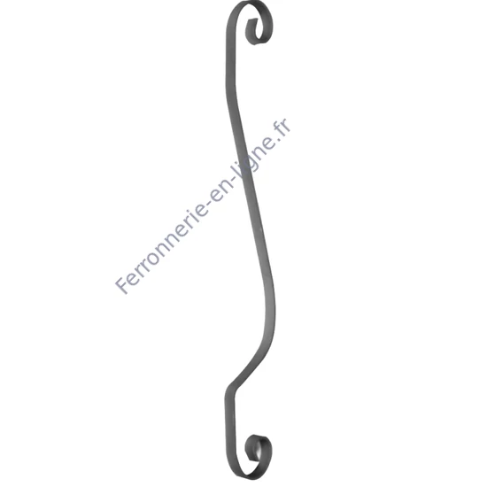 accessoire de ferronnerie, barreau en fer forgé