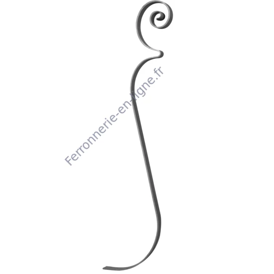 accessoire de ferronnerie, barreau en fer forgé