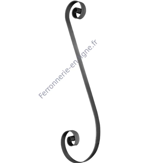 accessoire de ferronnerie, volute en fer forgé
