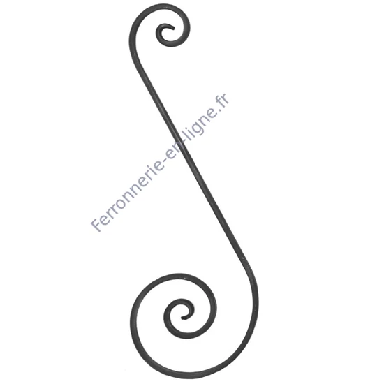 accessoire de ferronnerie, volute en fer forgé