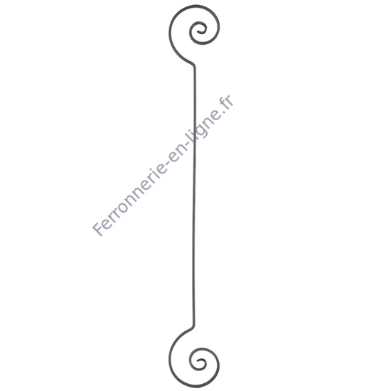 accessoire de ferronnerie, volute en fer forgé