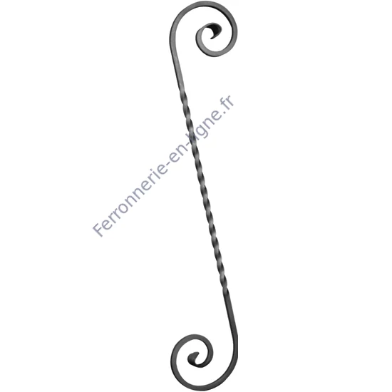 accessoire de ferronnerie, volute en fer forgé