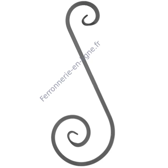 accessoire de ferronnerie, volute en fer forgé