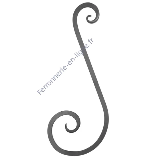 accessoire de ferronnerie, volute en fer forgé