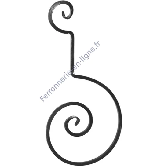accessoire de ferronnerie, volute en fer forgé