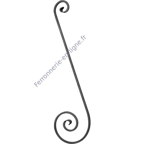 accessoire de ferronnerie, volute en fer forgé