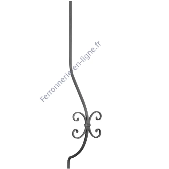 accessoire de ferronnerie, barreau en fer forgé