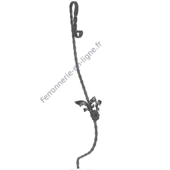 accessoire de ferronnerie, barreau en fer forgé