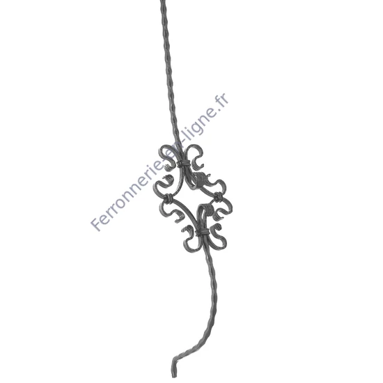 accessoire de ferronnerie, barreau en fer forgé