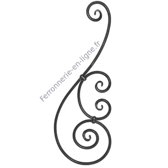 accessoire de ferronnerie, volute en fer forgé