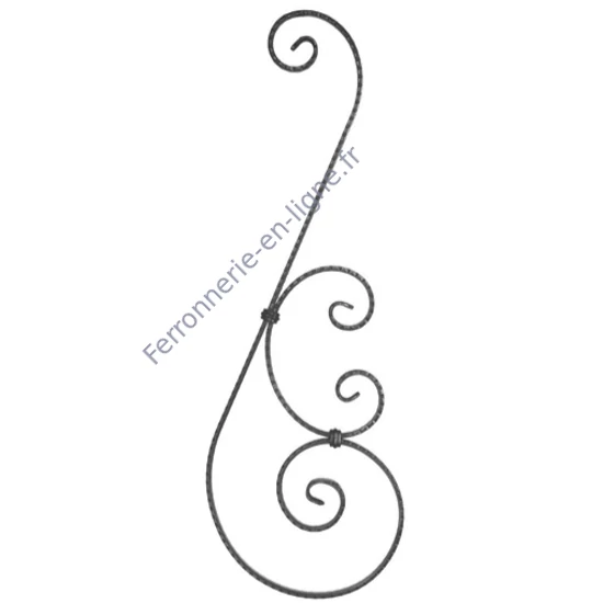 accessoire de ferronnerie, volute en fer forgé