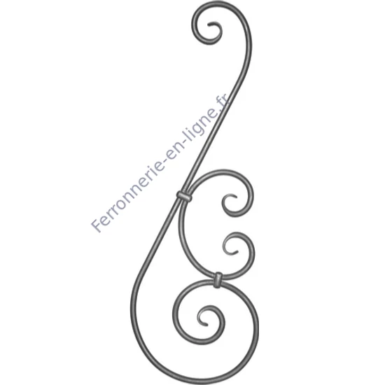 accessoire de ferronnerie, volute en fer forgé