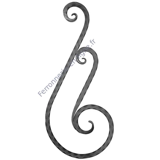 accessoire de ferronnerie, volute en fer forgé