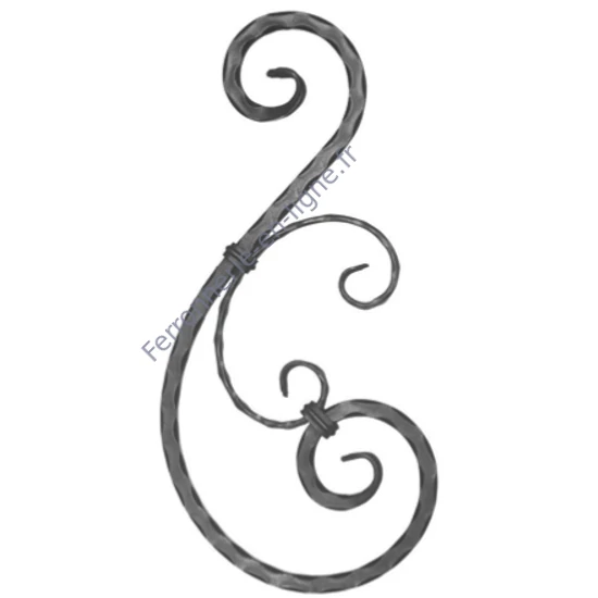 accessoire de ferronnerie, volute en fer forgé