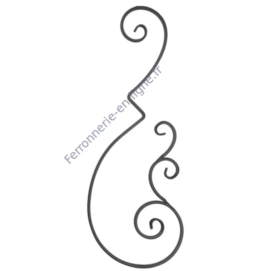 accessoire de ferronnerie, volute en fer forgé