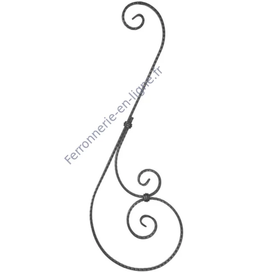 accessoire de ferronnerie, volute en fer forgé