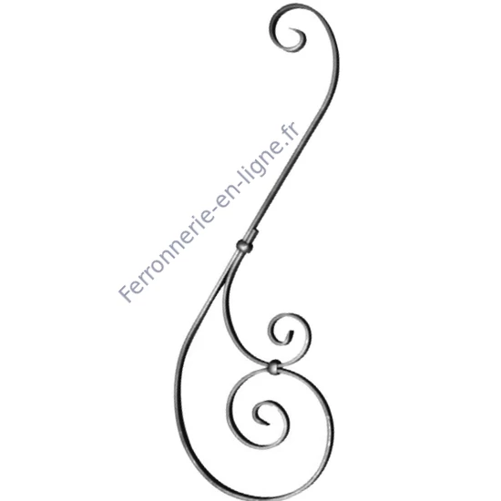 accessoire de ferronnerie, volute en fer forgé