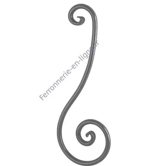 accessoire de ferronnerie, volute en fer forgé