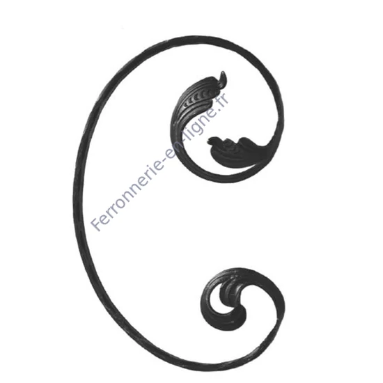 accessoire de ferronnerie, volute en fer forgé