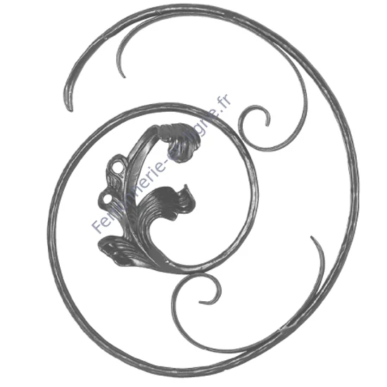 accessoire de ferronnerie, volute en fer forgé