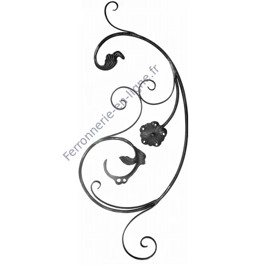 accessoire de ferronnerie, volute en fer forgé
