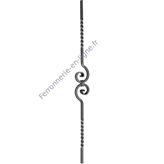 accessoire de ferronnerie, barreau en fer forgé