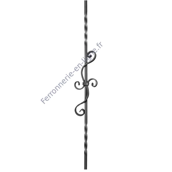 accessoire de ferronnerie, barreau en fer forgé