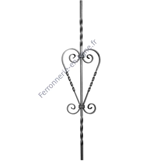accessoire de ferronnerie, barreau en fer forgé