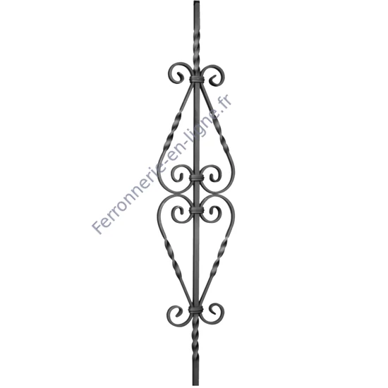 accessoire de ferronnerie, barreau en fer forgé