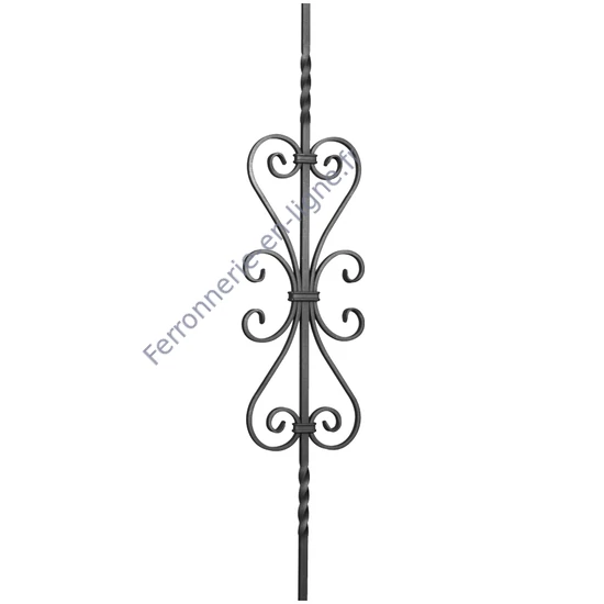 accessoire de ferronnerie, barreau en fer forgé