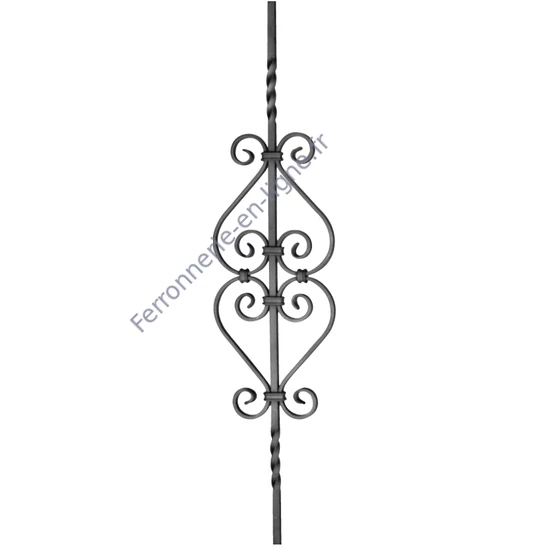 accessoire de ferronnerie, barreau en fer forgé