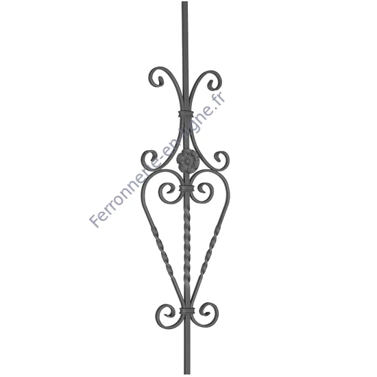accessoire de ferronnerie, barreau en fer forgé