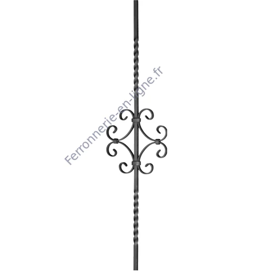 accessoire de ferronnerie, barreau en fer forgé