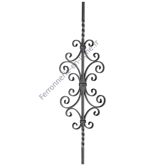 accessoire de ferronnerie, barreau en fer forgé