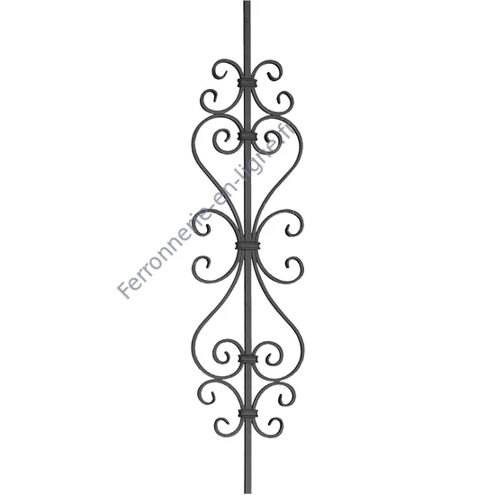 accessoire de ferronnerie, barreau en fer forgé