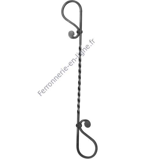 accessoire de ferronnerie, barreau en fer forgé