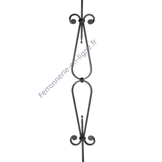 accessoire de ferronnerie, barreau en fer forgé