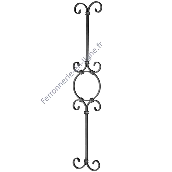 accessoire de ferronnerie, barreau en fer forgé