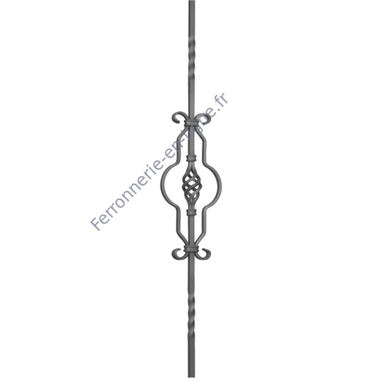 accessoire de ferronnerie, barreau en fer forgé