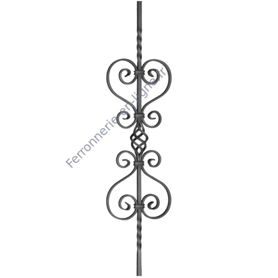 accessoire de ferronnerie, barreau en fer forgé