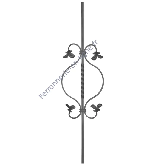 accessoire de ferronnerie, barreau en fer forgé