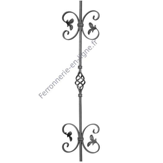 accessoire de ferronnerie, barreau en fer forgé