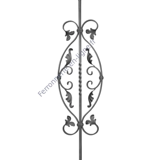 accessoire de ferronnerie, barreau en fer forgé