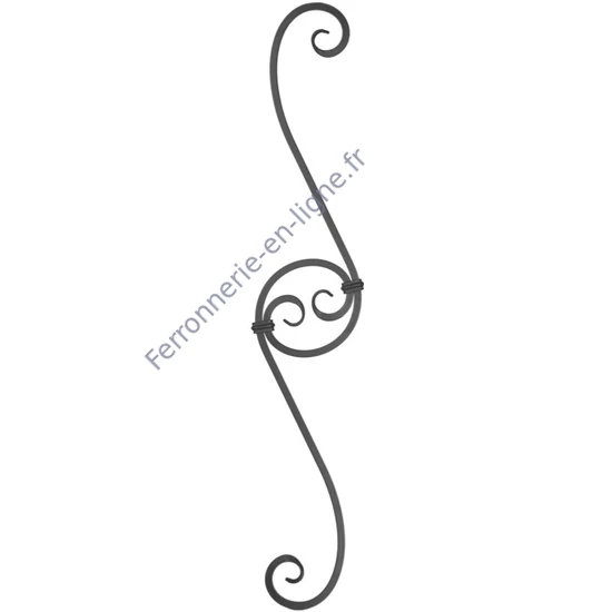 accessoire de ferronnerie, barreau en fer forgé