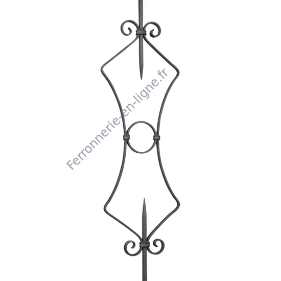 accessoire de ferronnerie, barreau en fer forgé