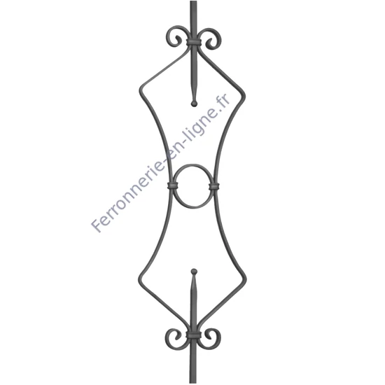 accessoire de ferronnerie, barreau en fer forgé