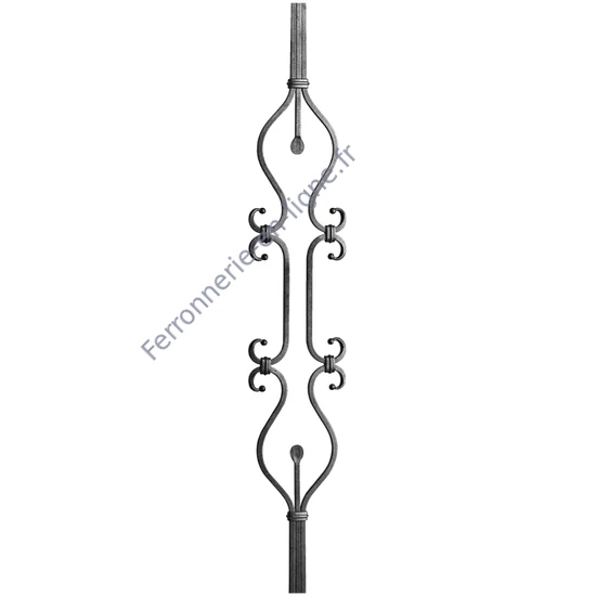 accessoire de ferronnerie, barreau en fer forgé